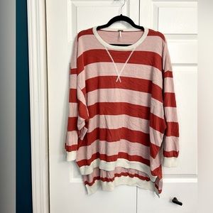 Free People Striped Sweater Tunic M/L